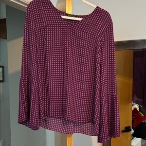 Banana Republic Purple Patterned Blouse